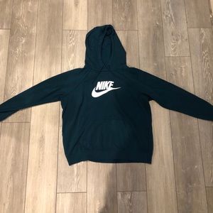 WOMENS - dark green/blue NIKE hoodie